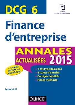 Télécharger le livre :  DCG 6 - Finance d'entreprise 2015