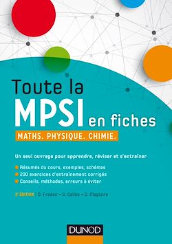 Télécharger le livre :  Toute la MPSI en fiches - 2ed