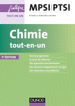 Télécharger le livre :  Chimie tout-en-un MPSI-PTSI - 3e éd.