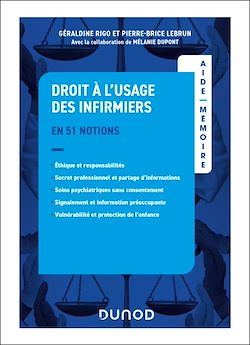 Télécharger le livre :  Aide-mémoire - Droit à l'usage des infirmier(ère)s