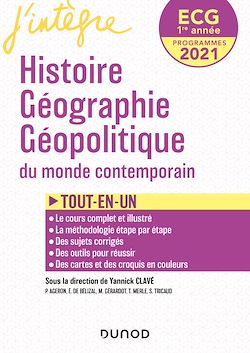 Télécharger le livre :  ECG 1re année Histoire Géographie Géopolitique - 2021 - Tout-en-un