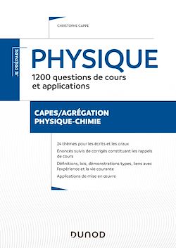 Télécharger le livre :  Physique - 750 questions de cours et applications - Ecrits et oraux - CAPES/Agrégation/CAPLP Physiqu