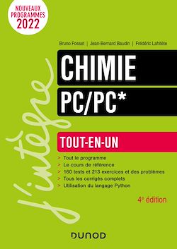 Télécharger le livre :  Chimie Tout-en-un PC/PC* - 4e éd.