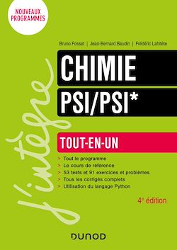 Télécharger le livre :  Chimie Tout-en-un PSI/PSI* - 4e éd.