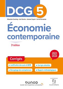 Télécharger le livre :  DCG 5 - Economie contemporaine - Corrigés 2023-2024