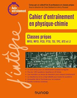 Télécharger le livre :  Cahier d'entrainement en physique-chimie Prépas 1re année