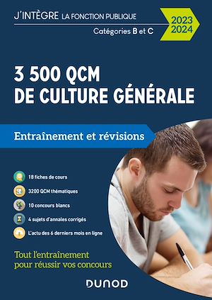 3500 QCM de culture générale - 2023-2024 | Abdoun, Malika. Auteur
