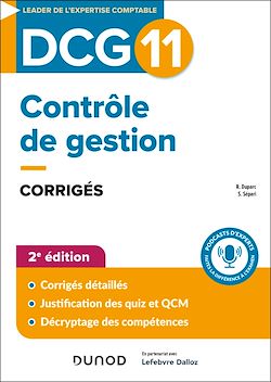 Télécharger le livre :  DCG 11 Contrôle de gestion - Corrigés - 2e éd.