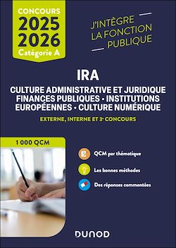 Télécharger le livre :  IRA 1 000 QCM - Cat. A - Concours externe, interne et 3e concours - 2025-2026