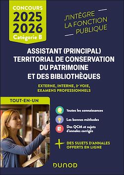 Télécharger le livre :  Concours Assistant (principal) territorial de conservation du patrimoine et des bibliothèques - 2025