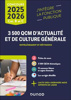 Télécharger le livre :  3500 QCM d'actualité et de culture générale 2025 - Catégories B et C