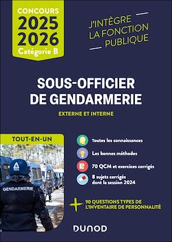 Télécharger le livre :  Concours Sous-officier de gendarmerie externe et interne - Tout-en-un 2025/2026