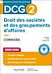 Télécharger le livre :  DCG 2 - Droit des sociétés et des groupements d'affaires - Corrigés 2025-2026