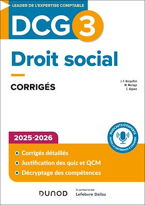 Download the eBook: DCG 3 - Droit social - Corrigés 2025-2026