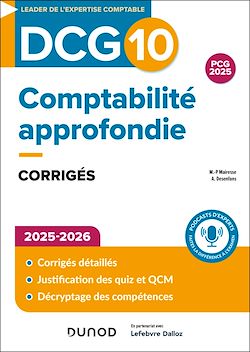 Télécharger le livre :  DCG 10 - Comptabilité approfondie - Corrigés 2025-2026