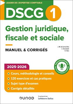 Télécharger le livre :  DSCG1 - Gestion juridique, fiscale et sociale - Manuel 2025-2026
