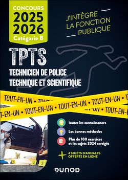 Télécharger le livre :  Concours TPTS  - Technicien Police technique et scientifique - 2025-2026