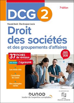 Télécharger le livre :  DCG 2 - Droit des sociétés et des groupements d'affaires - Fiches 2025-2026