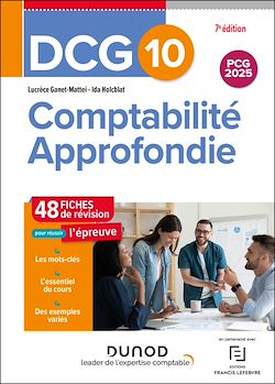 Télécharger le livre :  DCG 10 - Comptabilité approfondie - Fiches 2025-2026