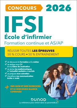 Télécharger le livre :  IFSI 2026 Ecoles d'infirmier Concours Formation continue et Passerelle AS-AP