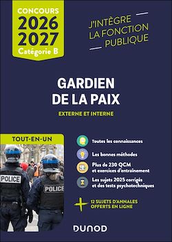 Télécharger le livre :  Concours Gardien de la paix 2026 - 2027