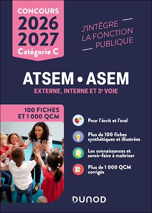 Téléchargez le livre :  Concours ATSEM/ASEM - 100 Fiches et 1 000 QCM - 2026-2027