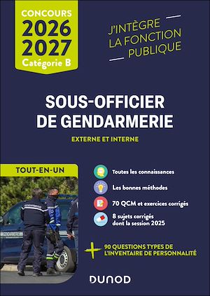 Téléchargez le livre :  Concours Sous-officier de gendarmerie externe et interne - Tout-en-un 2026/2027
