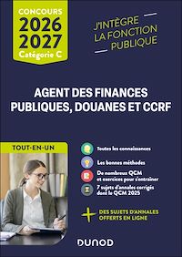 Télécharger le livre : Concours commun Agent des finances publiques, douanes et CCRF - 2026-2027