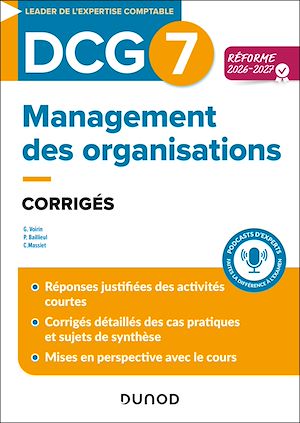 Download the eBook: DCG 7 - Management des organisations - Corrigés - Réforme 2026-2027