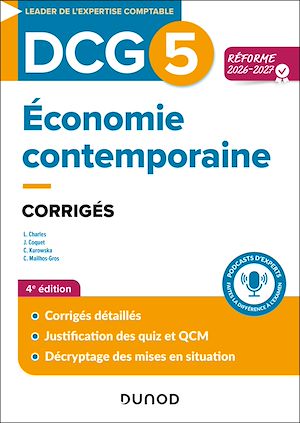 Téléchargez le livre :  DCG 5 - Economie contemporaine - Corrigés - Réforme 2026-2027