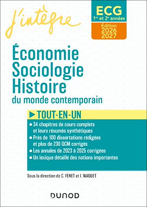 Téléchargez le livre :  ECG 1 ET ECG 2 -  Economie, Sociologie, Histoire du monde contemporain 2026-2027