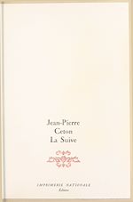 Télécharger le livre :  La Suive