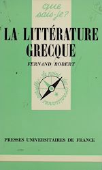 Download this eBook La Littérature grecque