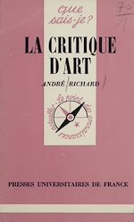 Télécharger le livre :  La Critique d'art