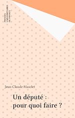 Télécharger le livre :  Un député : pour quoi faire ?