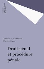 Télécharger le livre :  Droit pénal et procédure pénale