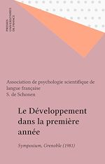 Télécharger le livre :  Le Développement dans la première année