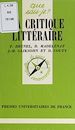 Télécharger le livre :  La Critique littéraire