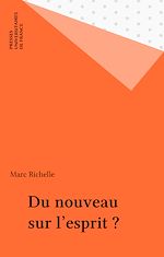 Télécharger le livre :  Du nouveau sur l'esprit ?