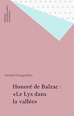Télécharger le livre :  Honoré de Balzac : «Le Lys dans la vallée»