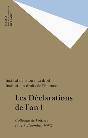 Téléchargez le livre :  Les Déclarations de l'an I