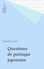 Télécharger le livre :  Questions de poétique japonaise