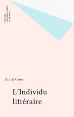 Télécharger le livre :  L'Individu littéraire