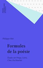 Télécharger le livre :  Formules de la poésie