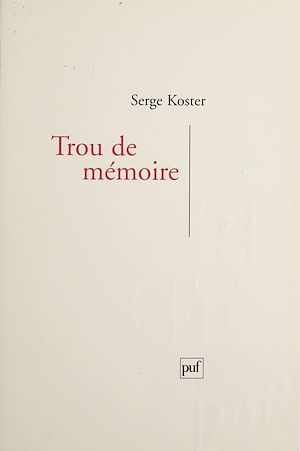 Téléchargez le livre :  Trou de mémoire