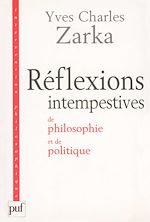 Download this eBook Réflexions intempestives de philosophie et de politique