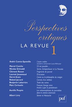 Télécharger le livre :  Perspectives critiques - La Revue 1