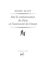 Télécharger le livre :  Sur la connaissance de Dieu et l'univocité de l'étant