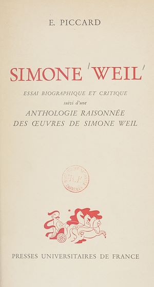 Download the eBook: Simone Weil