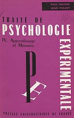 Télécharger le livre :  Traité de psychologie expérimentale (4)